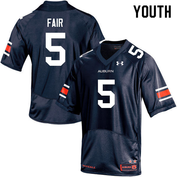 Youth Auburn Tigers #5 Jay Fair Navy 2022 College Stitched Football Jersey